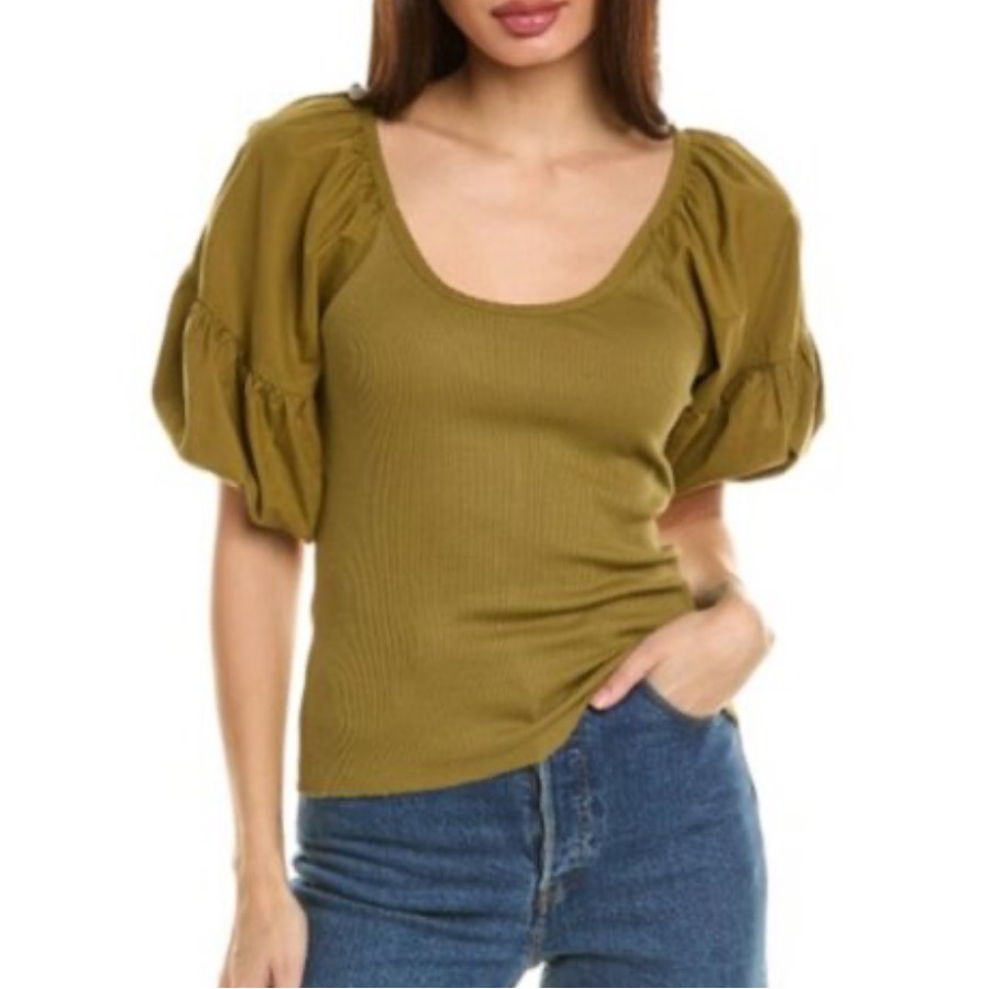 Nation Ltd Sonora Seamed Combo Top, Size Small